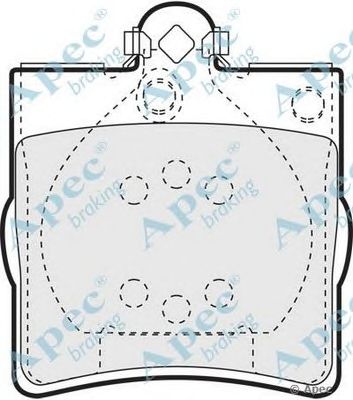 APEC BRAKING pad1063 -  Комплект тормозных колодок, дисковый тормоз